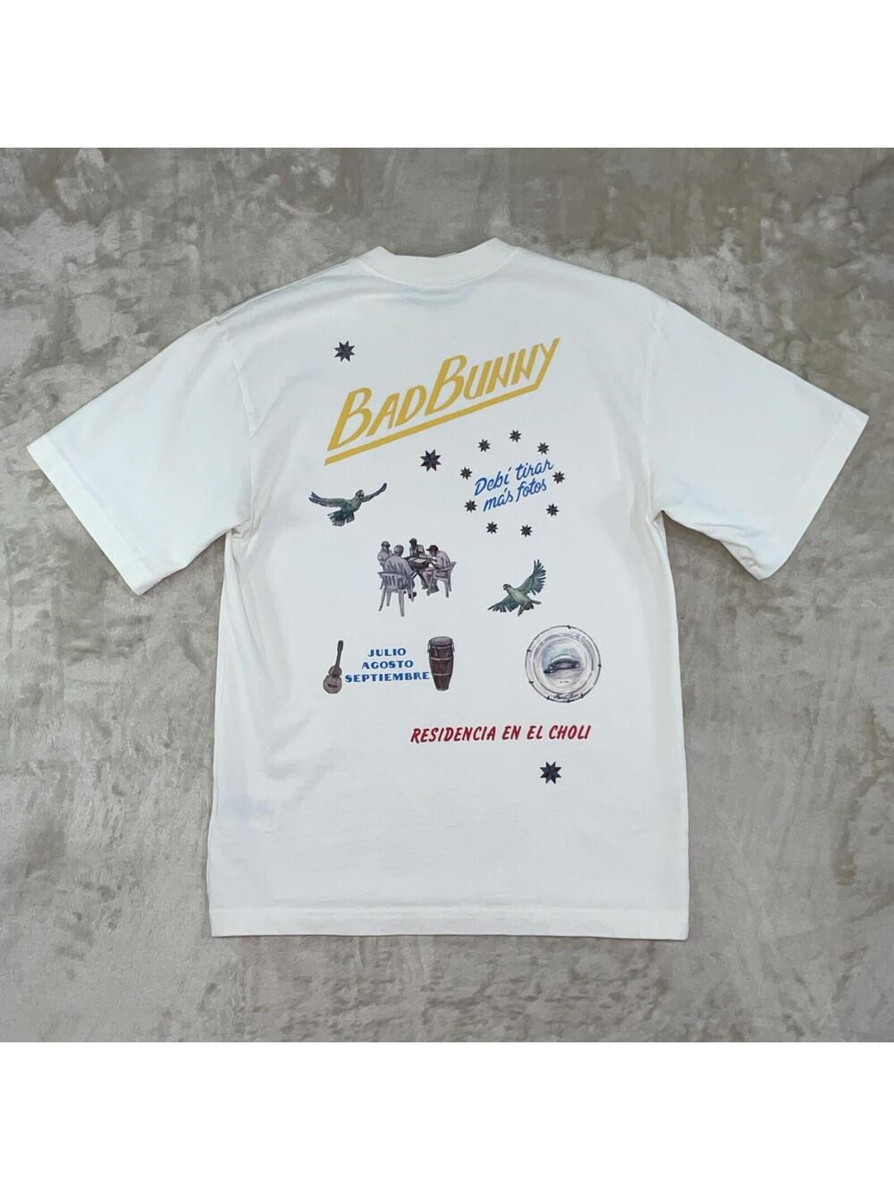 Bad Bunny "No me quiero ir de aqui” T-Shirt (S) Exclusive Puerto Rico Merch DtMf - Picture 2 of 11